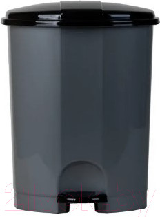 Изображение товара Мусорное ведро Эльфпласт EP032 с педалью (18л, серо-черный)