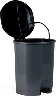 Изображение товара Мусорное ведро Эльфпласт EP032 с педалью (18л, серо-черный)