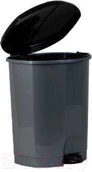 Изображение товара Мусорное ведро Эльфпласт EP032 с педалью (18л, серо-черный)