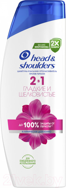 Изображение товара Шампунь для волос Head & Shoulders Гладкие и шелковистые 2 в 1 (400мл)