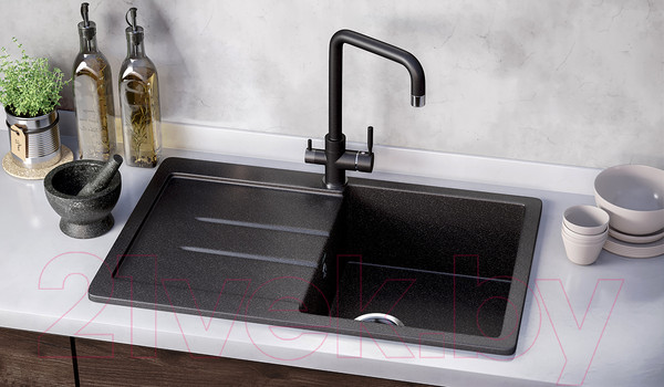 Изображение товара Мойка кухонная Ulgran U-507 (308 черный)