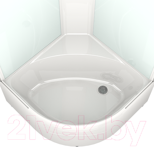 Изображение товара Душевая кабина Domani-Spa Delight 110 High / DS01D110HWM00 (белый/сатин-матированное стекло)