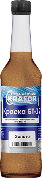 Изображение товара Краска Krafor БТ-177 (500мл, золото)