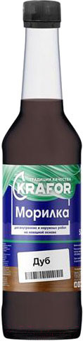 Изображение товара Морилка Krafor Неводная (500мл, дуб)