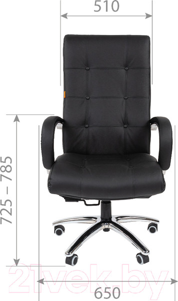 Изображение товара Кресло офисное Chairman 424 (кожа, черный)