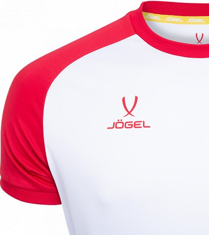 Изображение товара Футболка игровая футбольная Jogel Camp Reglan Jersey / JFT-1021 (XXXL, белый/красный)