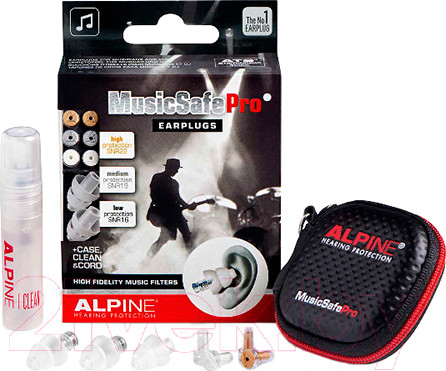 Изображение товара Беруши для музыкантов Alpine Hearing Protection MusicSafe Pro / 111.24.101 (прозрачный)