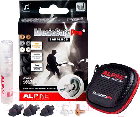 Изображение товара Беруши для музыкантов Alpine Hearing Protection MusicSafe Pro / 111.24.100 (черный)