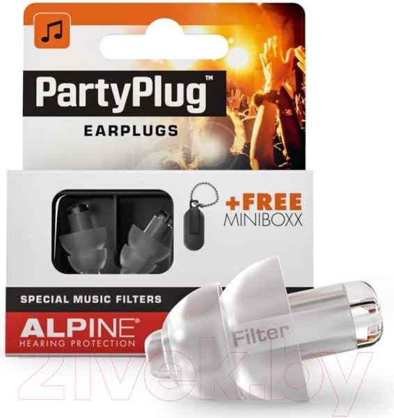 Изображение товара Беруши для музыкантов Alpine Hearing Protection PartyPlug / 111.21.653 (прозрачный)