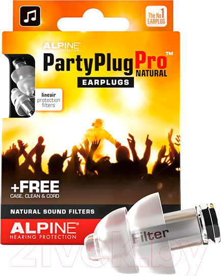 Изображение товара Беруши для музыкантов Alpine Hearing Protection PartyPlug Pro Natural / 111.21.600