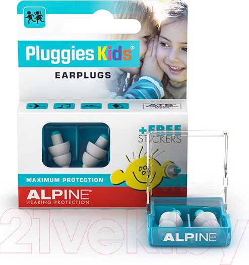 Изображение товара Защита для ушей ребенка Alpine Hearing Protection PluggiesKids / 111.31.150