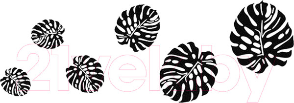 Изображение товара Декор настенный Arthata Листья Монстеры 50x200-B / 095-6 (черный)