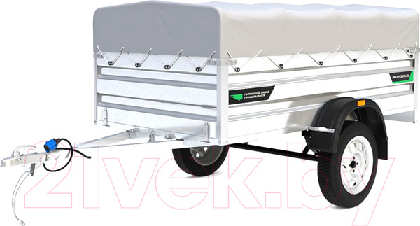 Изображение товара Прицеп для автомобиля ТитаН 2513 / 7197-0000010-02 (50см борт, тент 300мм оцинкованный)