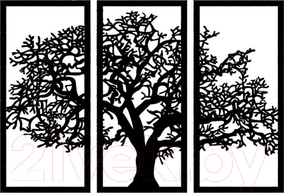 Изображение товара Декор настенный Arthata Могучий дуб 75x115-B / 097-3 (черный)