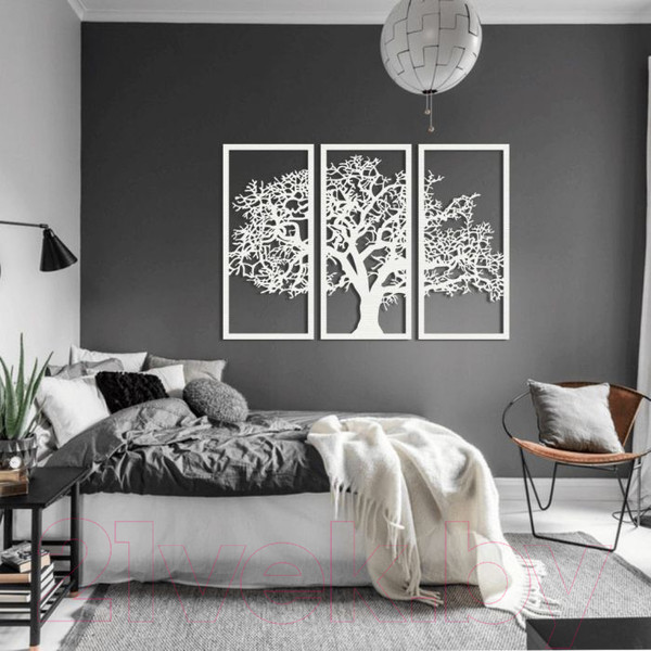 Изображение товара Декор настенный Arthata Могучий дуб 75x115-V / 097-3 (белый)