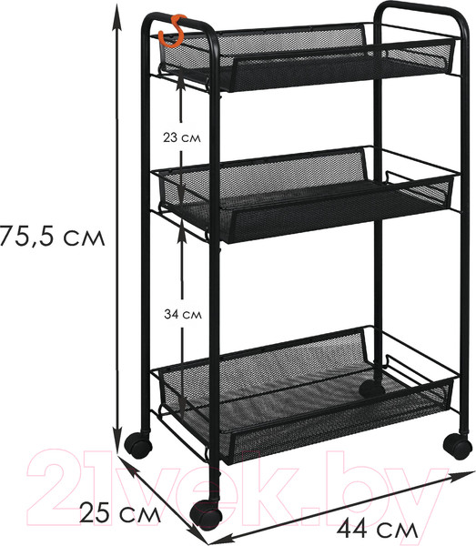 Изображение товара Этажерка ЗМИ Ладья 2К / Э322 (черный)