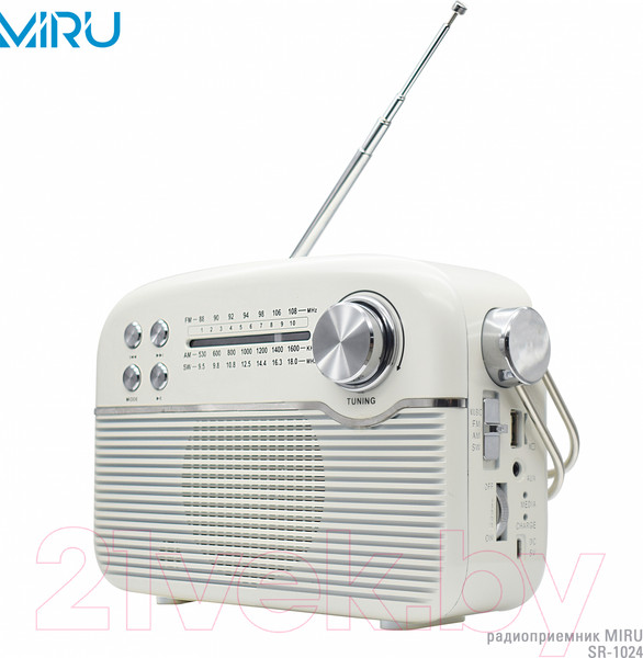 Изображение товара Радиоприемник Miru SR-1024 (белый)
