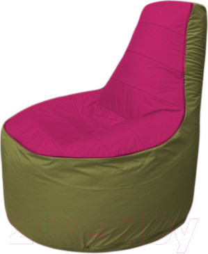 Изображение товара Бескаркасное кресло Flagman Трон Т1.1-0410 (фуксия/оливковый)