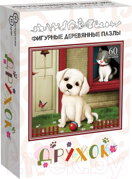 Изображение товара Пазл Нескучные игры Дружок. Фигурный деревянный пазл / 8320