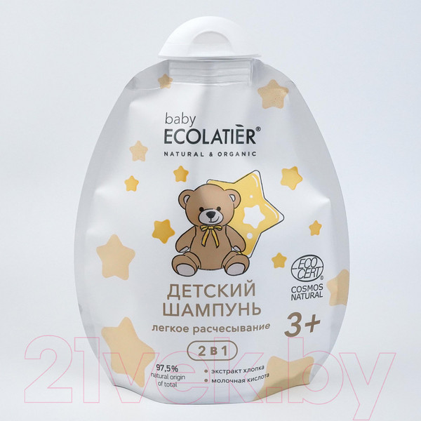 Изображение товара Шампунь детский Ecolatier Baby Легкое расчесывание 3+ 2 в 1 (250мл, дой-пак)