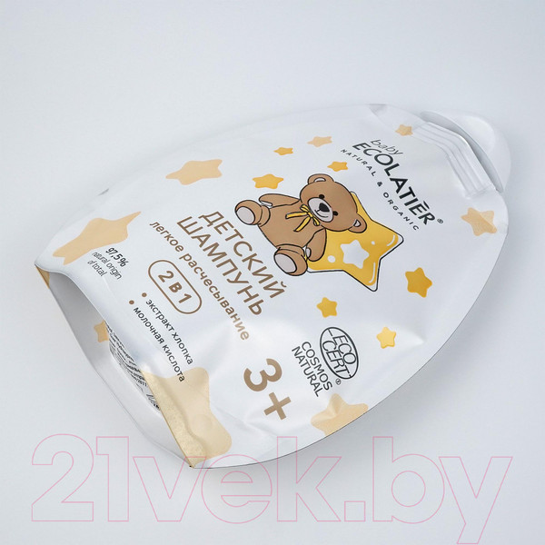 Изображение товара Шампунь детский Ecolatier Baby Легкое расчесывание 3+ 2 в 1 (250мл, дой-пак)