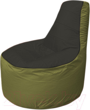 Изображение товара Бескаркасное кресло Flagman Трон Т1.1-2410 (черный/оливковый)