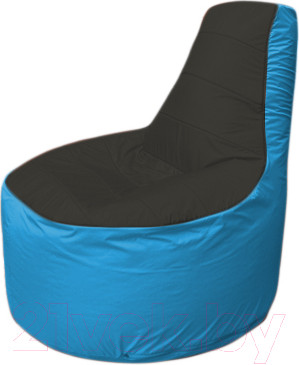 Изображение товара Бескаркасное кресло Flagman Трон Т1.1-2413 (черный/голубой)