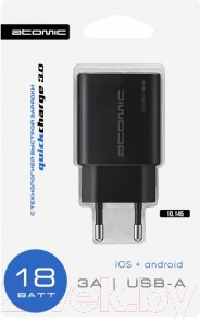 Изображение товара Зарядное устройство сетевое Atomic U150 (черный)