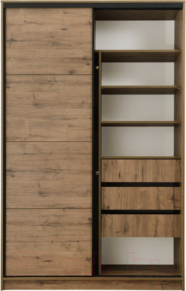 Изображение товара Шкаф-купе Рэйгрупп B 160 VVH Bromo РГ-10.01 (дуб велингтон/черный матовый)