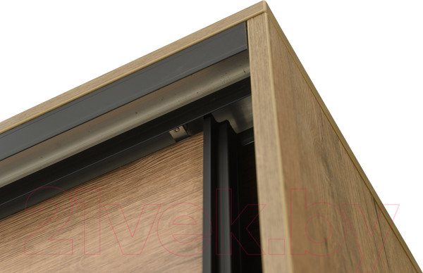 Изображение товара Шкаф-купе Рэйгрупп B 160 VVH Bromo РГ-10.03 (дуб велингтон/черный матовый)