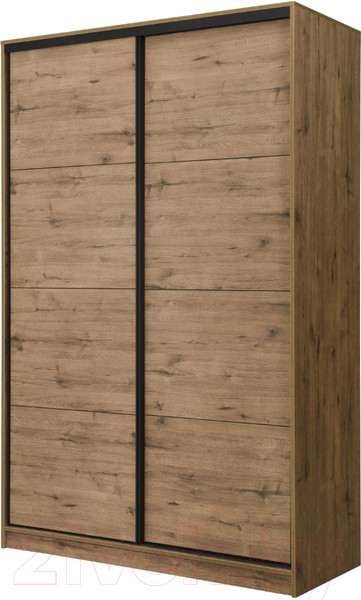 Изображение товара Шкаф-купе Рэйгрупп B 160 VVH Bromo РГ-10.03 (дуб велингтон/черный матовый)