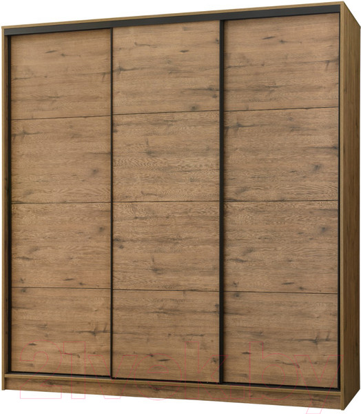 Изображение товара Шкаф-купе Рэйгрупп B 207 VVH Bromo РГ-08.03 (дуб велингтон/черный матовый)