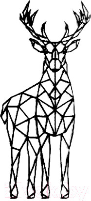 Изображение товара Декор настенный Arthata Благородный олень 50x95-B / 104-1 (черный)