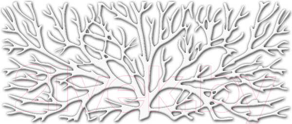 Изображение товара Декор настенный Arthata Крона большого дерева 50x95-V / 105-1 (белый)