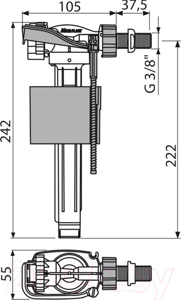 Изображение товара Арматура Alcadrain A160-3/8"-BL-01