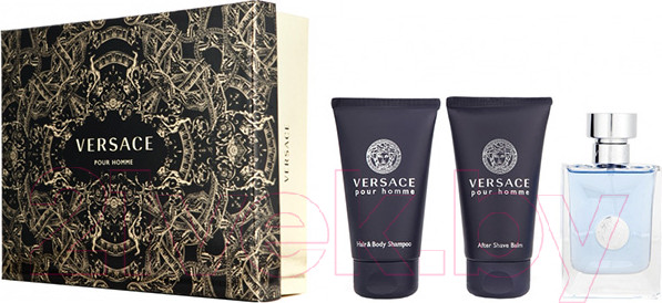 Изображение товара Парфюмерный набор Versace Pour Homme Туалетная вода 50мл+Бальзам п/б 50мл+Гель д/д 50мл