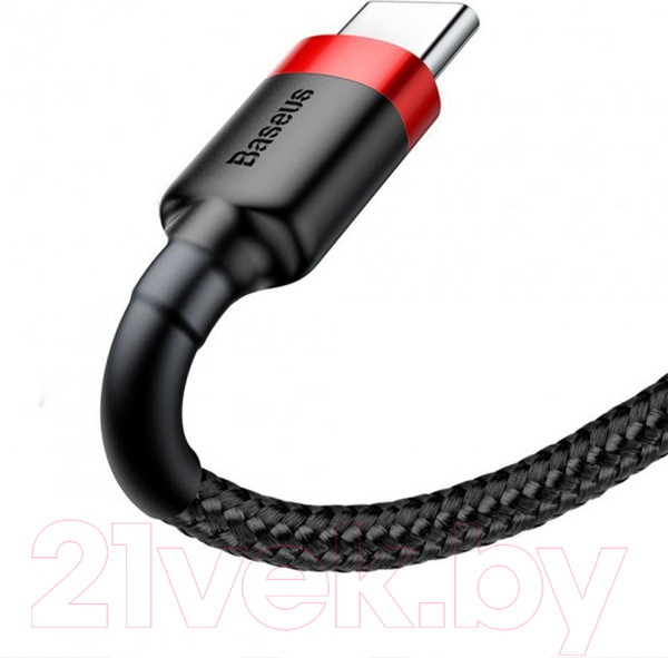 Изображение товара Кабель Baseus Cafule USB2.0 AM - Type-C 3А / CATKLF-B91 (1м, красный/черный)