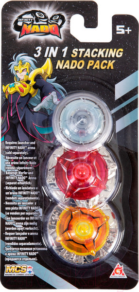 Изображение товара Игрушка детская Infinity Nado Волчок Стакинг 3 в 1. Cracking Sword / 38770