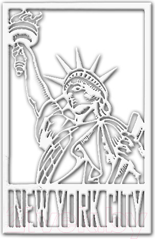 Изображение товара Декор настенный Arthata Статуя свободы 30x40-V / 106-1 (белый)