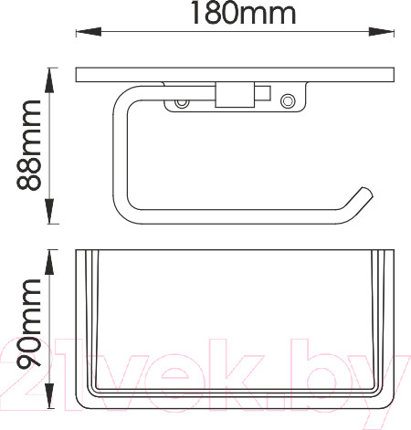 Изображение товара Держатель для туалетной бумаги Wasserkraft K-1325