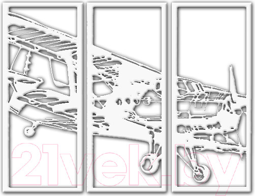 Изображение товара Декор настенный Arthata Братья Райт 50x75-V / 108-3 (белый)