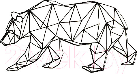 Изображение товара Декор настенный Arthata Белый медведь 25x50-B / 110-1 (черный)