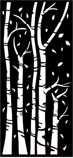 Изображение товара Декор настенный Arthata Березки 25x50-B / 111-1 (черный)