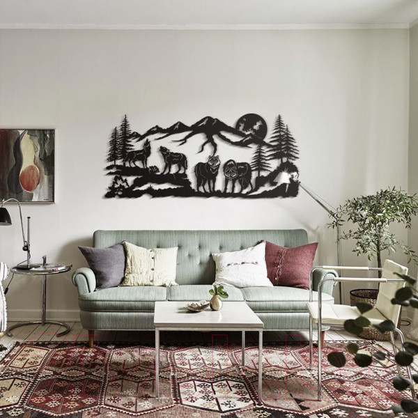 Изображение товара Декор настенный Arthata Звери 50х95-B / 117-1 (черный)