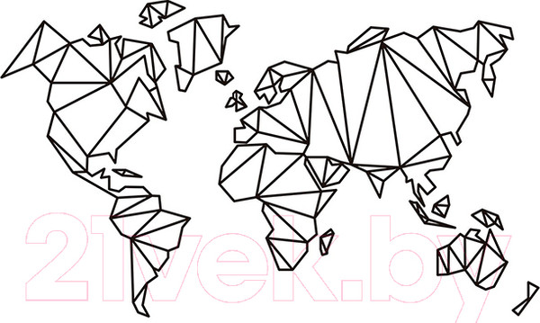 Изображение товара Декор настенный Arthata Кругосветка 70x120-B / 118-6 (черный)