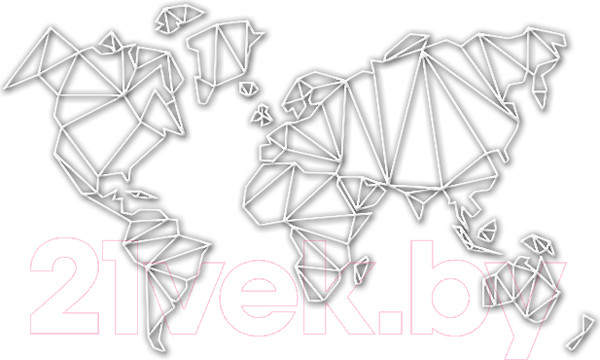 Изображение товара Декор настенный Arthata Кругосветка 108x80-V / 118-6 (белый)