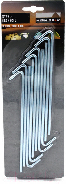 Изображение товара Набор колышков для палатки High Peak Stahl Erdnagel (10шт)