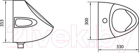 Изображение товара Писсуар Sanita Орион ORISAUR01