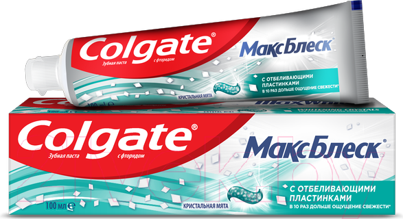Изображение товара Зубная паста Colgate МаксБлеск с отбеливающими пластинками (100мл)