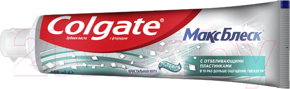 Изображение товара Зубная паста Colgate МаксБлеск с отбеливающими пластинками (100мл)